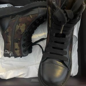 Kids Prada Milano Camouflage Boots